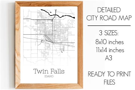 Twin Falls Idaho City Map Graphic by SVGExpress · Creative Fabrica