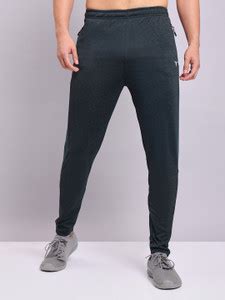 TECHNOSPORT Solid Men Black Track Pants - Buy TECHNOSPORT Solid Men ...
