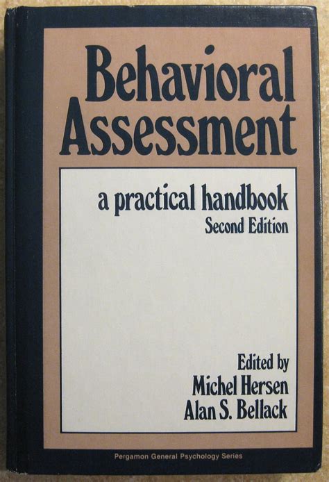 Behavioural Assessment: A Practical Handbook (General Psychology S ...