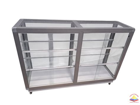 Mostrador Sencillo 1.40 aluminio recto: Vitrinas y Exhibidores ...