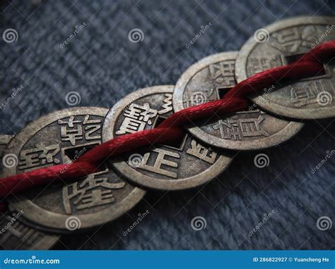 Ancient Chinese Coins On String
