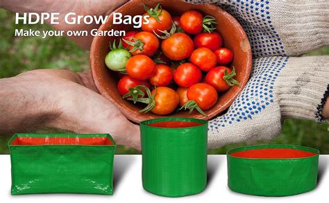 Nabaat HDPE Fabric 200 GSM Terrace Gardening Grow Bag for Vegetable ...