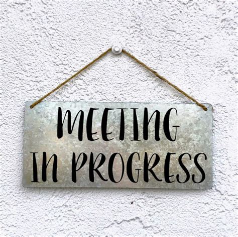Meeting in Progress Sign, Do Not Disturb Sign, Front Door Decor ...