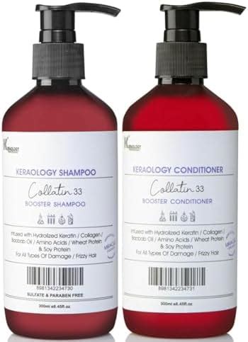KERAOLOGY Collatin Booster Shampoo & Conditioner For All Type of Hair ...