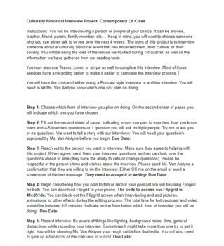 Historical Interview Worksheet 的图像结果