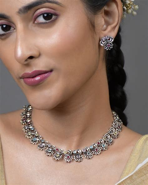 Radhya Stone Necklace Set – Naman Arts