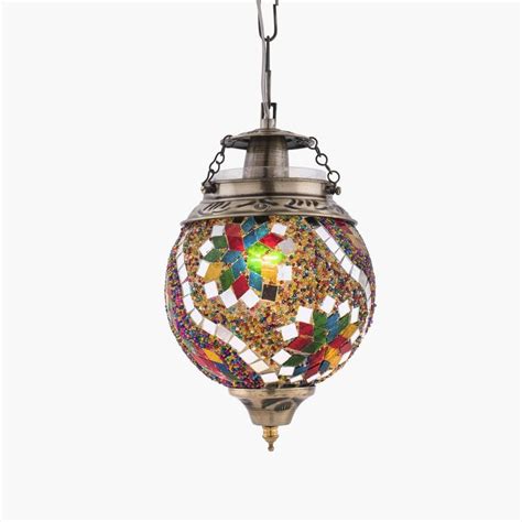 Buy HOMESAKE Contemporary Decor Multicolour Textured Metal Ceiling Lamp ...