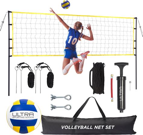 Volleyball Net Dimensions Fllyiingu Portable Outdoor Volleyball Net,