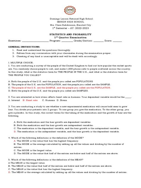 Image result for Sample Statistics Questions