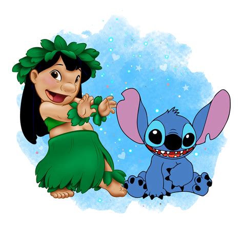 Fond aquarelle lilo et stitch, lilo and stitch png clipart, lilo png ...