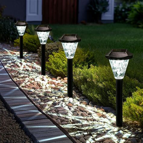 GIGALUMI 8 Pack Solar Lights Outdoor Waterproof,New Upgraded Solar ...