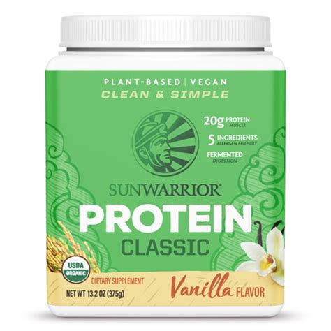 Sunwarrior Protein Classic Vanilla -- 15 Servings - Vitacost