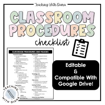 Image result for Classroom Procedure Checklist
