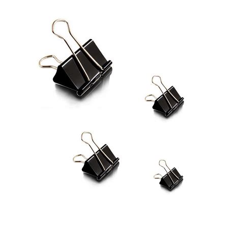 Buy YEJI50 PCS Black Binder Clips Paper Clamp Paper Binder Assorted ...