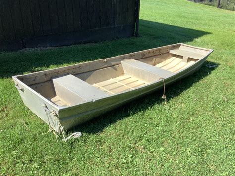 Lot - Flat Bottom Aluminum Jon Boat