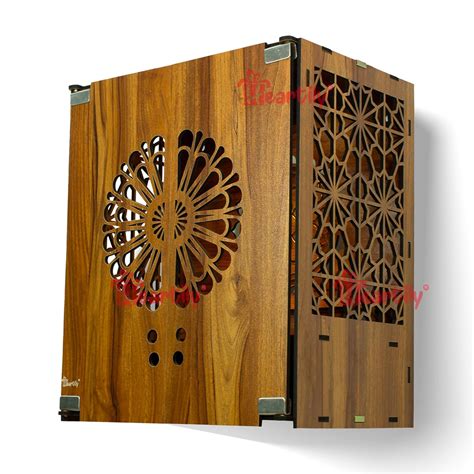 Heartily® Namah Beautiful Wooden Pooja Mandir with Door Temple for Home ...