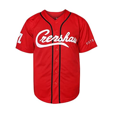Buy Hip Hop Rap Baseball Jersey Classics Black Red Stitched Men S-XXXL ...