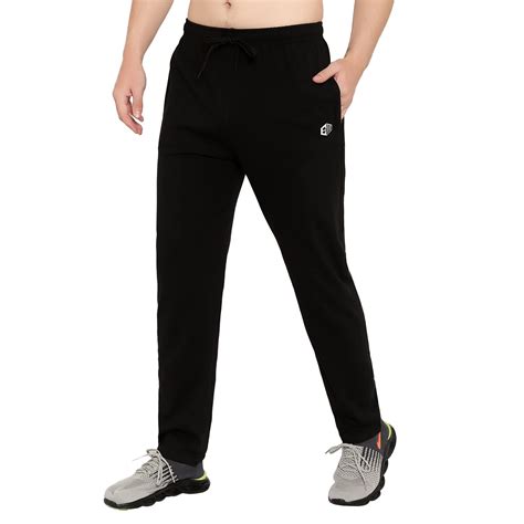ENDEAVOUR WEAR Men's Regular Fit Track Pant (EWTS_CTNBLACKTRACK_M_Black ...