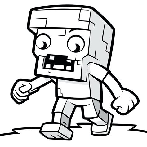 Neu Ausmalbilder Minecraft Zombie Minecraft Zombie Free To Color Download Free Coloring Pages ...