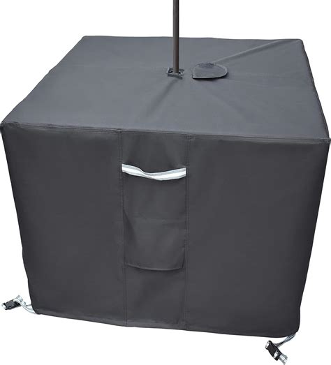 Amazon.com: Square Patio Table Cover with Umbrella Hole - 60" L x 60" W ...