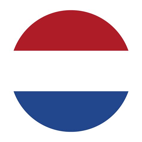Netherlands Flat Rounded Flag with Transparent Background 16329005 PNG