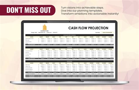 Cash Flow Projection Template in Excel, Google Sheets - Download ...