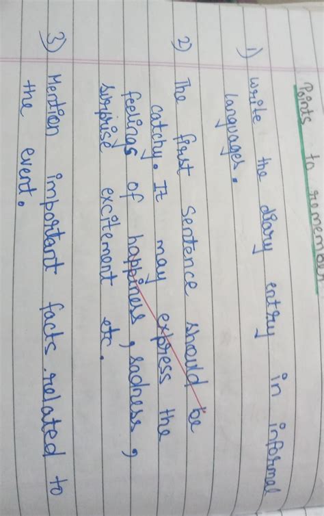 how should we write a dairy entry ? - Brainly.in