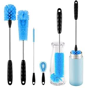 4 Pack Bottle Brush Cleaning Set,Multi-Function Long Handle Bottle ...