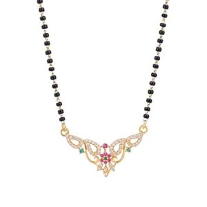 Buy MAIRA 925 Sterling Silver Traditional Mangalsutra Necklace with CZ ...