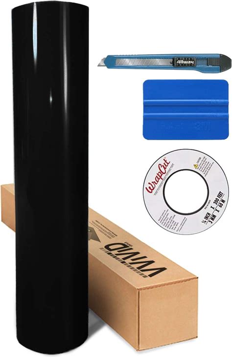 Buy VViViD Black High Gloss Realistic Paint-Like Microfinish Vinyl Wrap ...
