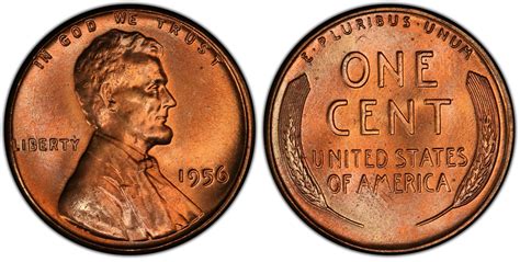 1956 1C, RD (Regular Strike) Lincoln Cent (Wheat Reverse) - PCGS CoinFacts