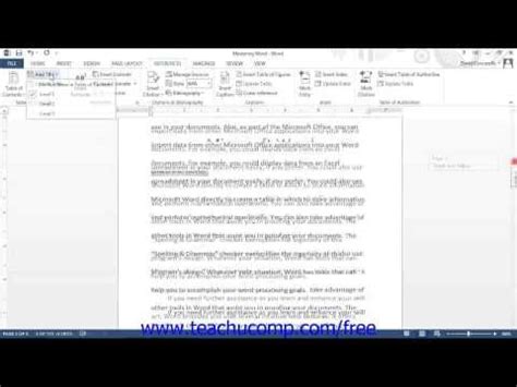 Word Table of Contents Tutorial 的图像结果