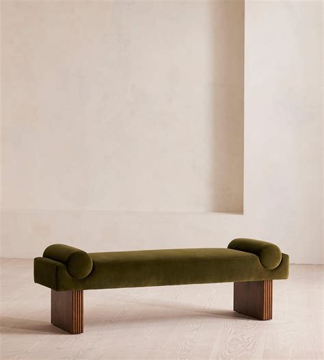 Esther Bench Velvet, Olive