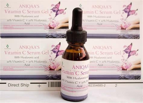ANIQAA'S VITAMIN C SERUM GEL 20%+ HYALURONIC ACID% FOR FACE AND BODY ...