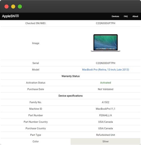 Image result for MacBook Pro Serial Number