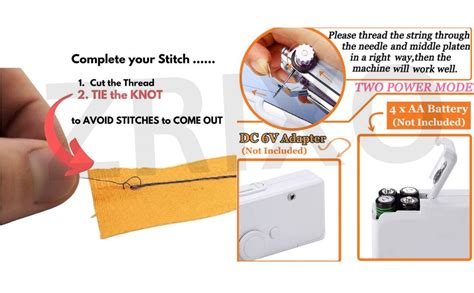 ZRIXO Electric Handy Stitch Handheld Sewing Machine for Emergency ...