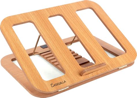 Casewilla Wooden Laptop Stand with Adjustable, Multi-Angle, Foldable ...
