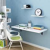 QARA (31 x 18.5 inches Wood Wall Mounted Round Corner Folding Wall ...