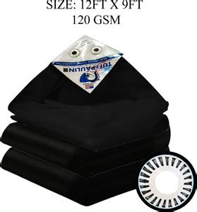 TUFFPAULIN 12FT X 9FT 120 GSM Black Tarpaulin Tent - For Truck body ...