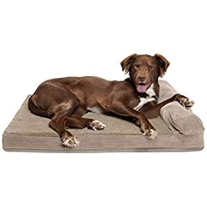 Furhaven Pet 83405063 Sandstone Corduroy Chaise Lounge Gel Top Sofa Pet ...