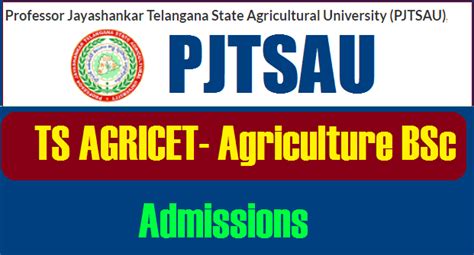 TS PJTSAU AGRICET 2024 Notification, Application Procedure. - EdNewz.in