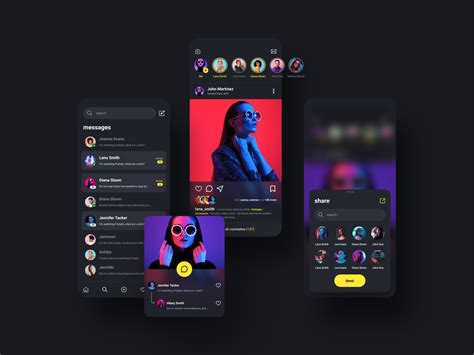 Social Media App Design Templates Free