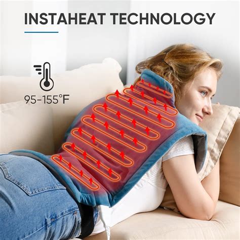 Buy SAROO Weighted Heating Pad for Back Pain Relief, 24x33 XXL Large ...