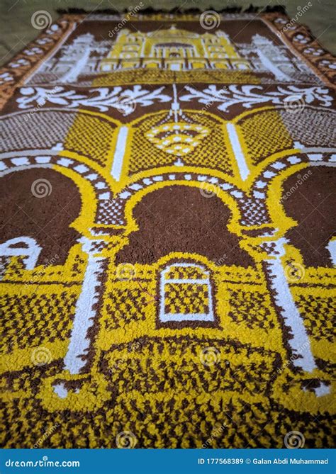 Islamic Prayer Rug. Sajadah for Muslim Praying Stock Image - Image of ...