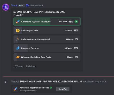 Discord Activiteiten App Pitch 2024 Publieke stemming Winnaars