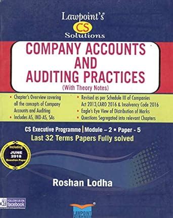 Amazon.in: Buy Lawpoint's Company Accounts & Auditing Practices for CS ...