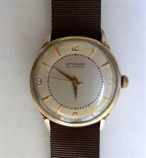 Vintage Wittnauer Automatic 10K Gold Filled Mens Watch Running ...