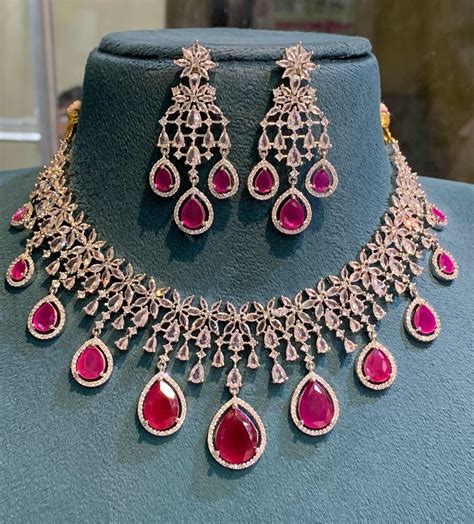 Stylish and Trendy Cz choker Necklace set -White Stone choker – Zuccii