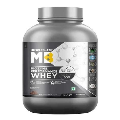 MuscleBlaze Biozyme Performance Whey, 2 kg (4.4 lb), Rich Chocolate ...