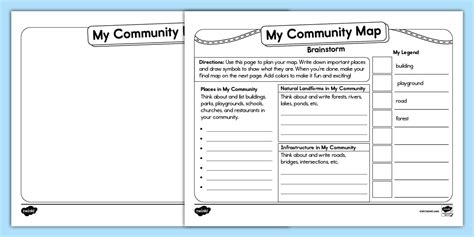 My Community Map Worksheet 的图像结果